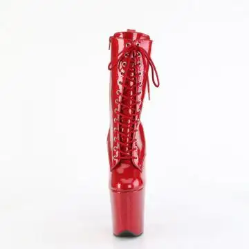 Červené pole dance kozačky FLAM1040GP/RYRG/M | FLAMINGO-1040GP Pleaser - zepředu