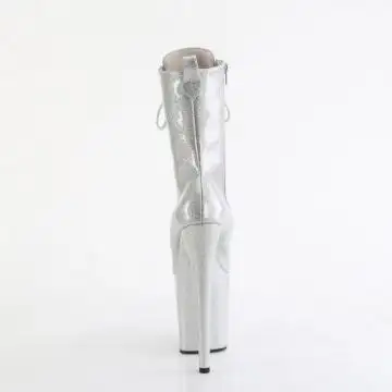 Stříbrné pole dance kozačky FLAM1040GP/SG/M | FLAMINGO-1040GP Pleaser - zezadu