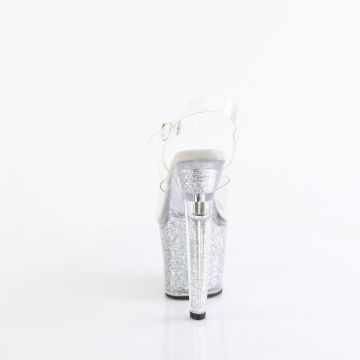 Stříbrné sexy boty LOVESK708SG/C/SG | LOVESICK-708SG Pleaser - zezadu