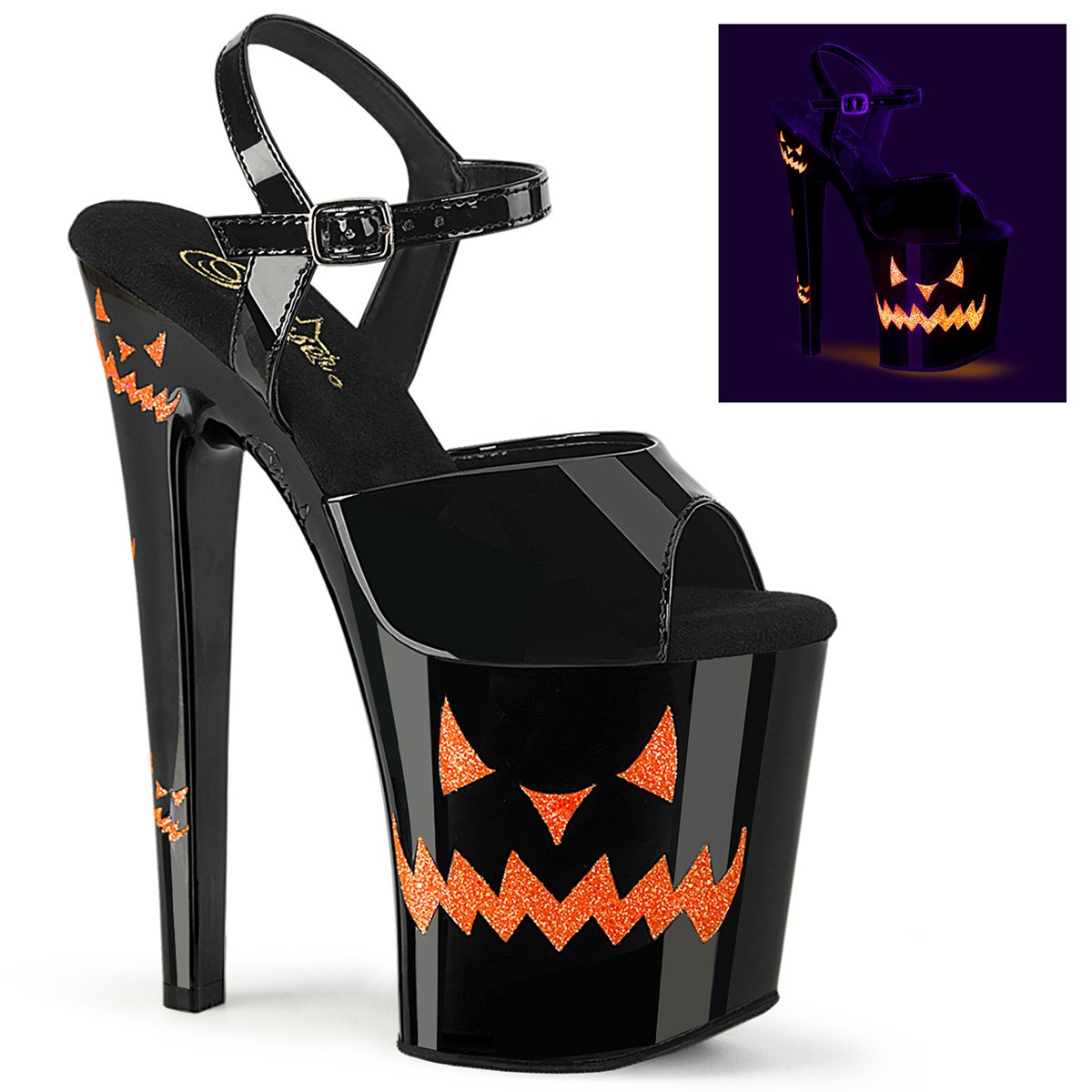 Halloween sandály na platformě Pleaser XTM809JOL/B/B-NOG | XTREME-809JOL