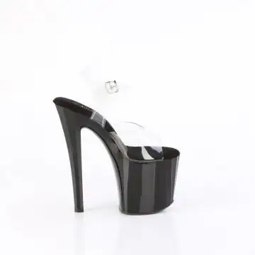 Černé pole dance boty ENC708/C/B | ENCHANT-708 Pleaser - z vnějšku