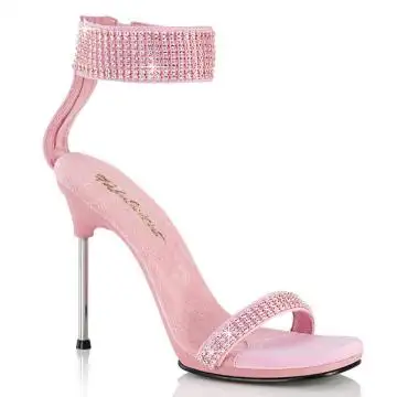 Růžové sandály na jehlovém podpatku CHIC40/BPPU-RS/M | CHIC-40 Fabulicious