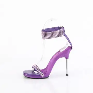 Fialové sandály na jehlovém podpatku CHIC40/PPPU-RS/M | CHIC-40 Fabulicious - z vnitřku