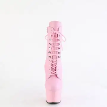 ADO1020/BPPU/M růžové kotníčkové kozačky | ADORE-1020 Pleaser - zepředu