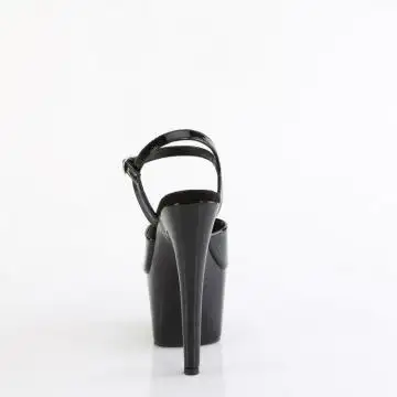 Černé sexy sandály ADO709GP/BG/M | ADORE-709GP Pleaser - zezadu