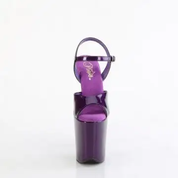 Fialové sexy boty FLAM809GP/PPG/M | FLAMINGO-809GP Pleaser - zepředu