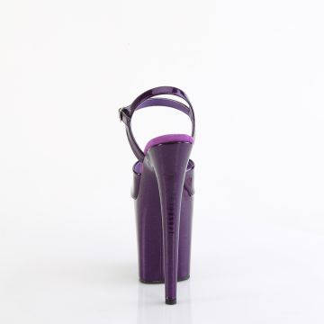 Fialové sexy boty FLAM809GP/PPG/M | FLAMINGO-809GP Pleaser - zezadu Fialové sexy boty FLAM809GP/PPG/M | FLAMINGO-809GP Pleaser - zezadu