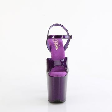 Fialové sexy boty FLAM809GP/PPG/M | FLAMINGO-809GP Pleaser - zepředu Fialové sexy boty FLAM809GP/PPG/M | FLAMINGO-809GP Pleaser - zepředu