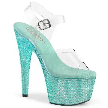 Tyrkysové luxusní sexy boty Pleaser BEJ708RRS/C/AGQRS