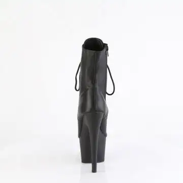 ADO1021/BLE/M černé kožené kozačky | ADORE-1021 Pleaser - zezadu