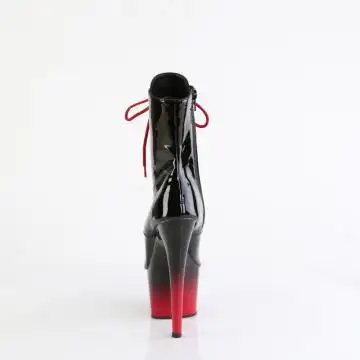 Černo-červené kozačky s otevřenou špičkou ADO1021BR-H/B/B-R | ADORE-1021BR-H Pleaser - zezadu