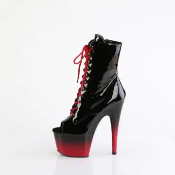 Černo-červené kozačky s otevřenou špičkou ADO1021BR-H/B/B-R | ADORE-1021BR-H Pleaser - z vnitřku