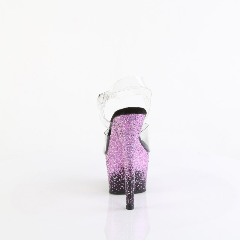 Fialové go-go boty ADO708SS/C/B-PPG | ADORE-708SS Pleaser - zezadu