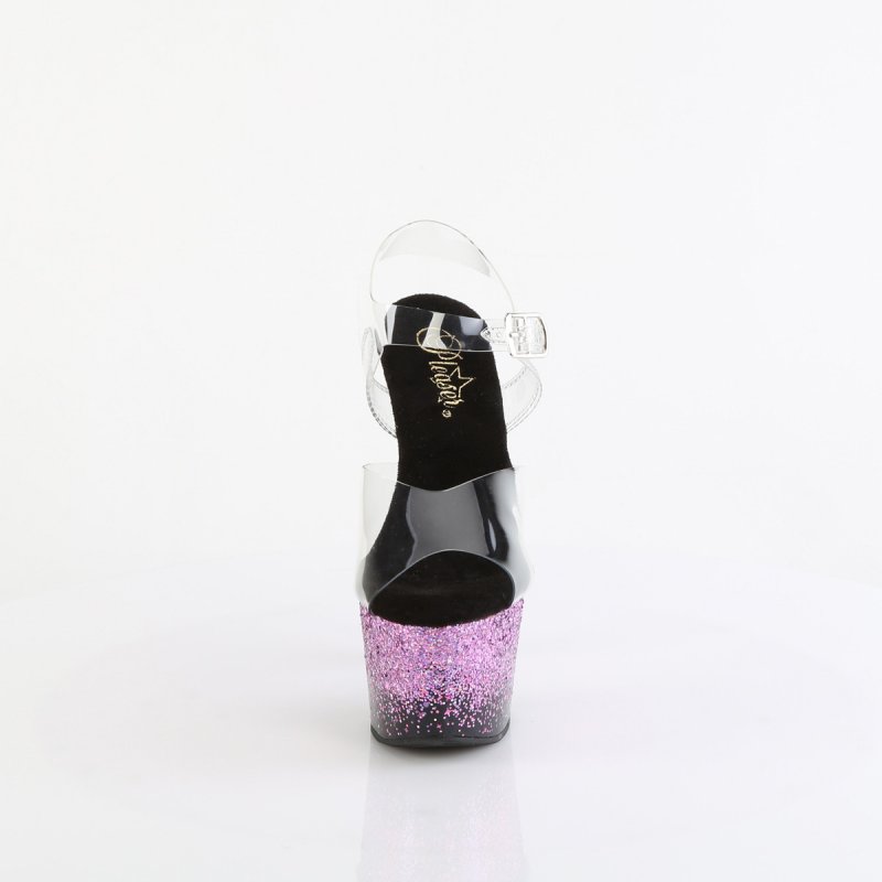 Fialové go-go boty ADO708SS/C/B-PPG | ADORE-708SS Pleaser - zepředu