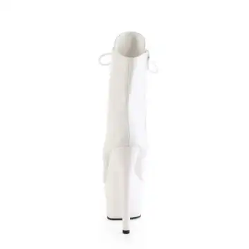 ADO1020/WPU/M bílé matné taneční kozačky | ADORE-1020 Pleaser - zezadu