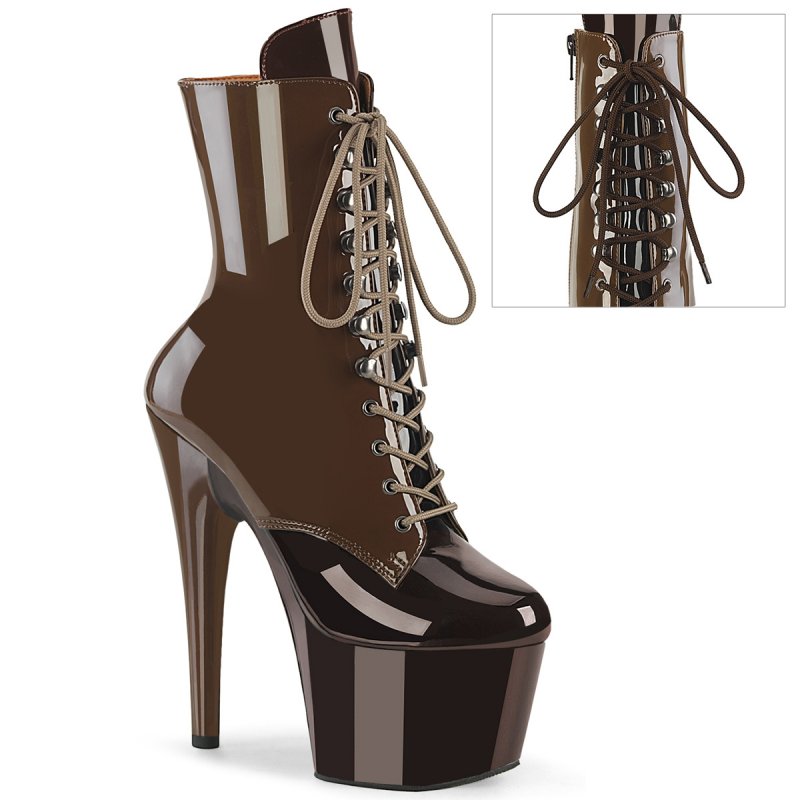 Hnědé taneční pole dance kozačky ADO1020DC/MOC-CF/M | ADORE-1020DC Pleaser