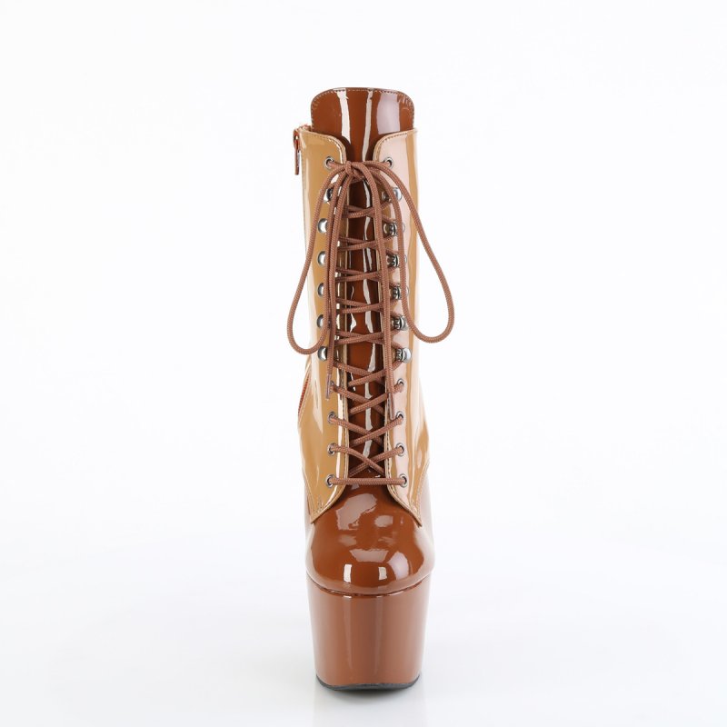 Karamelové taneční pole dance kozačky ADO1020DC/TF-CL/M | ADORE-1020DC Pleaser - zepředu
