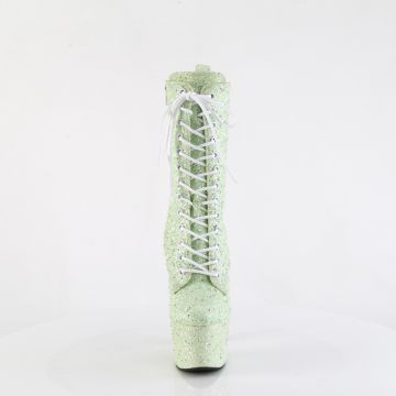 Luxusní zelené gogo kozačky ADO1040GR/MTMCG/M | ADORE-1040GR Pleaser - zepředu