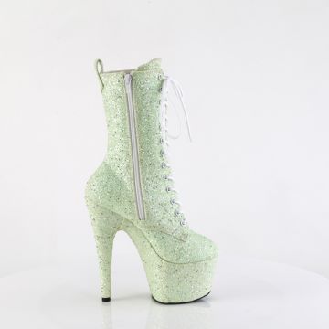 Luxusní zelené gogo kozačky ADO1040GR/MTMCG/M | ADORE-1040GR Pleaser - z vnějšku