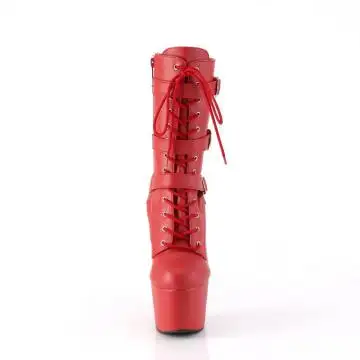 Červené taneční kozačky ADO1043/RPU/M | ADORE-1043 Pleaser - zepředu