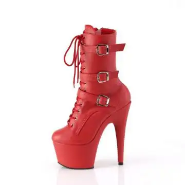 Červené taneční kozačky ADO1043/RPU/M | ADORE-1043 Pleaser - z vnitřku