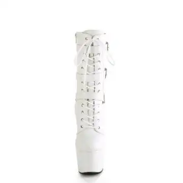 Bílé taneční kozačky ADO1043/WPU/M | ADORE-1043 Pleaser - zepředu