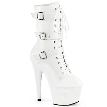 Bílé taneční kozačky ADO1043/WPU/M | ADORE-1043 Pleaser