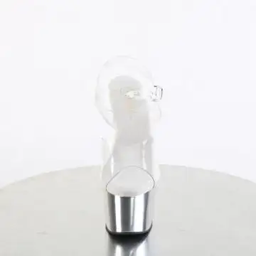 ADO708/C-M/SCH stříbrné pole dance boty | ADORE-708 Pleaser - zepředu