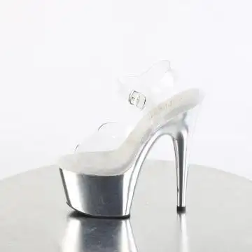 ADO708/C-M/SCH stříbrné pole dance boty | ADORE-708 Pleaser - z vnitřku