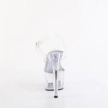 Průhledné sandály Pleaser ADO708VL/C/M na pole dance | ADORE-708VL Pleaser - zezadu