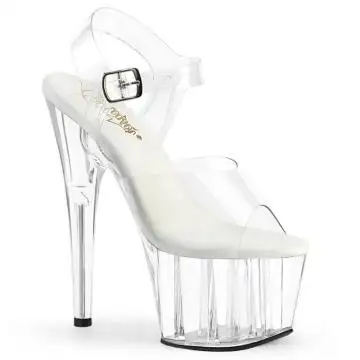 Průhledné sandály Pleaser ADO708VL/C/M na pole dance | ADORE-708VL Pleaser