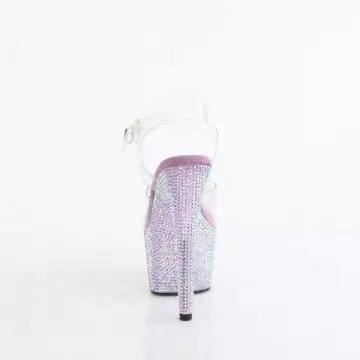 Fialové luxusní sexy boty Pleaser BEJ708RRS/C/LVRS | BEJEWELED-708RRS Pleaser - zezadu