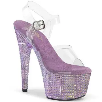 Fialové luxusní sexy boty Pleaser BEJ708RRS/C/LVRS | BEJEWELED-708RRS Pleaser
