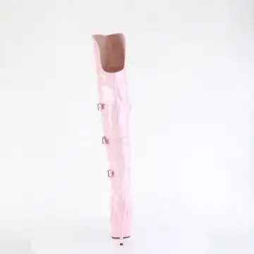 Růžové erotické kozačky DEL3018/BP/M | DELIGHT-3018 Pleaser - zezadu
