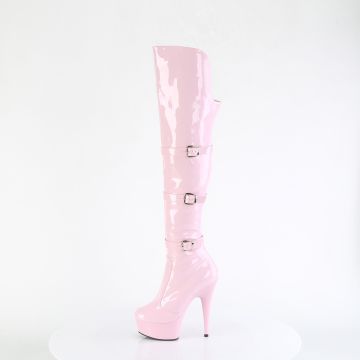 Růžové erotické kozačky DEL3018/BP/M | DELIGHT-3018 Pleaser - z vnitřku Růžové erotické kozačky DEL3018/BP/M | DELIGHT-3018 Pleaser - z vnitřku