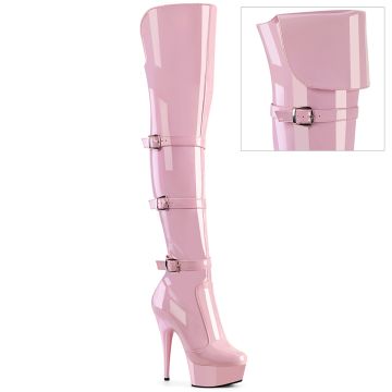 Růžové erotické kozačky DEL3018/BP/M | DELIGHT-3018 Pleaser Růžové erotické kozačky DEL3018/BP/M | DELIGHT-3018 Pleaser