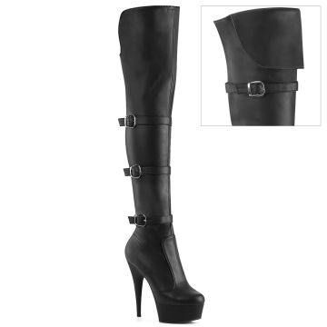 Černé matné erotické kozačky DEL3018/BPU/M | DELIGHT-3018 Pleaser Černé matné erotické kozačky DEL3018/BPU/M | DELIGHT-3018 Pleaser
