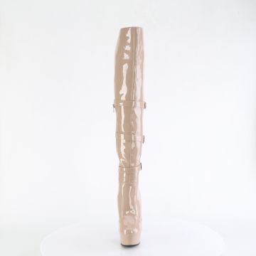 Tělové erotické kozačky DEL3018/ND/M | DELIGHT-3018 Pleaser - zepředu Tělové erotické kozačky DEL3018/ND/M | DELIGHT-3018 Pleaser - zepředu