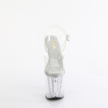 Průhledné sandály s mořským zdobením ENC708AQUA-04/C/C-SG | ENCHANT-708AQUA-04 Pleaser - zepředu