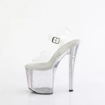 Průhledné sandály Pleaser ENC708RS-01/C/C-ABRS s kamínky | ENCHANT-708RS-01 Pleaser - z vnitřku