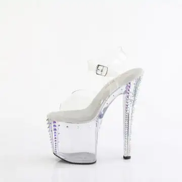 Průhledné boty s kamínky Pleaser ENC708RS-02/C/C-ABRS | ENCHANT-708RS-02 Pleaser - z vnitřku
