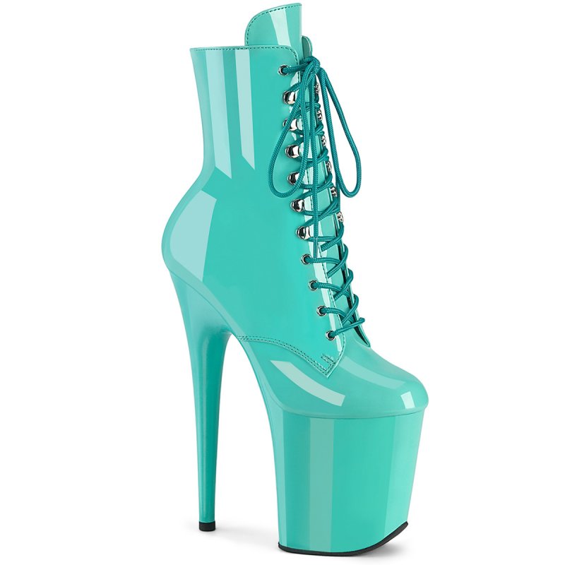 FLAM1020/AQ/M azurové taneční kozačky | FLAMINGO-1020 Pleaser