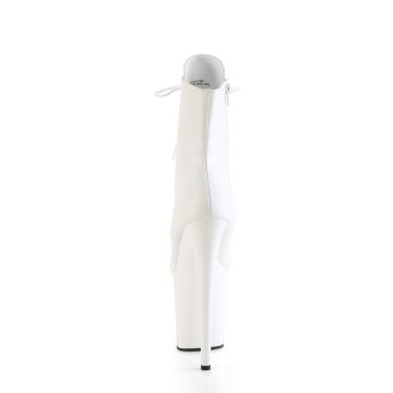 FLAM1020/WPU/M bílé taneční kozačky | FLAMINGO-1020 Pleaser - zezadu FLAM1020/WPU/M bílé taneční kozačky | FLAMINGO-1020 Pleaser - zezadu