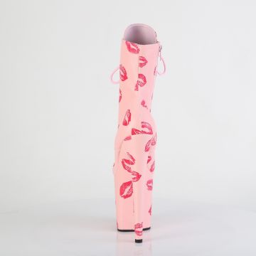 Růžové pole dance kozačky s polibky FLAM1020KISS/BPPU/M | FLAMINGO-1020KISSES Pleaser - zezadu Růžové pole dance kozačky s polibky FLAM1020KISS/BPPU/M | FLAMINGO-1020KISSES Pleaser - zezadu