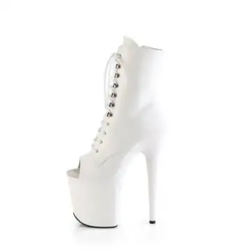 Bílé sexy kozačky FLAM1021/WPU/M | FLAMINGO-1021 Pleaser - z vnitřku