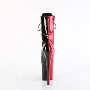 Černočervené exotic dance kozačky FLAM1040TT/R-B/M Pleaser | FLAMINGO-1040TT Pleaser - zezadu