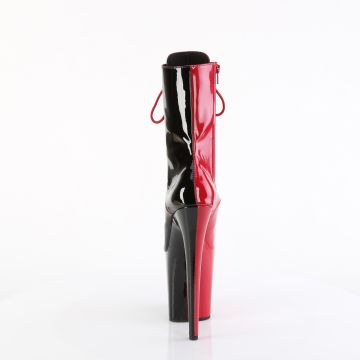 Černočervené exotic dance kozačky FLAM1040TT/R-B/M Pleaser | FLAMINGO-1040TT Pleaser - zezadu Černočervené exotic dance kozačky FLAM1040TT/R-B/M Pleaser | FLAMINGO-1040TT Pleaser - zezadu