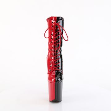 Černočervené exotic dance kozačky FLAM1040TT/R-B/M Pleaser | FLAMINGO-1040TT Pleaser - zepředu Černočervené exotic dance kozačky FLAM1040TT/R-B/M Pleaser | FLAMINGO-1040TT Pleaser - zepředu