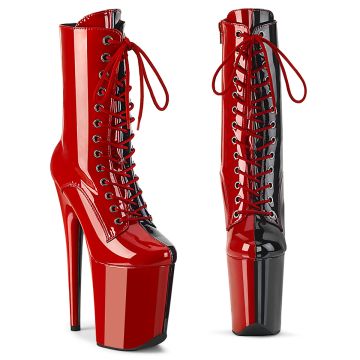 Erotické kozačky | Černočervené exotic dance FLAM1040TT/R-B/M Pleaser