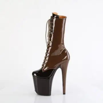 Hnědé kozačky na pole dance FLAM1054DC/MOC-CF/M | FLAMINGO-1054DC Pleaser - z vnitřku